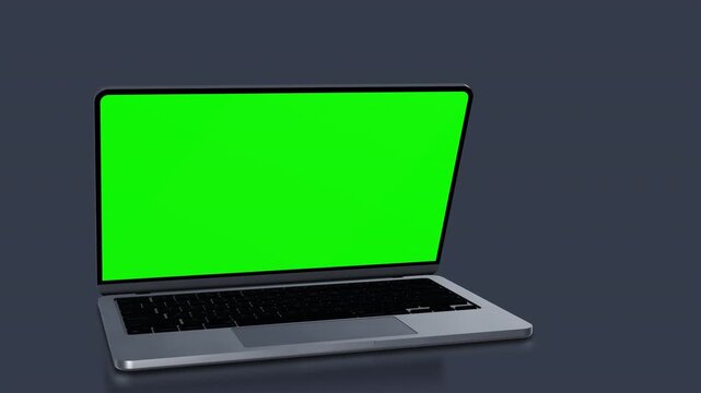 Laptop Green Screen Mockup Animation for Website, App, UI Showcase and Digital Product Presentation