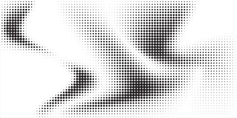 Fototapeta premium Basic halftone dots effect in black and white color. Halftone effect. Dot halftone. Black white halftone.Background with monochrome dotted texture. Polka dot pattern template.