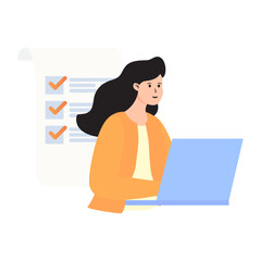 Naklejka premium Time Management and Work Planning Illustration