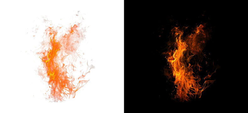 Isolated fire png with transparent background for design elements