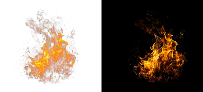 Fiery png with transparent background for digital art and design