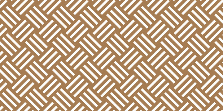 Abstract overlap mat grid metallic structure pattern square overlap brown gradient stripes wall and decoration maze textile paper triangle background.