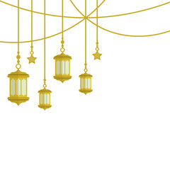 Obraz premium Gold Islamic Ramadan Lantern