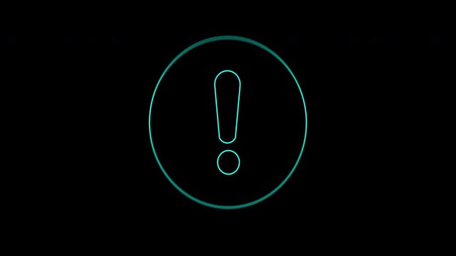 Warning sign alert signal exclamation point in a circle. Suitable for web design, alert notifications, graphic elements, highlighting important information.