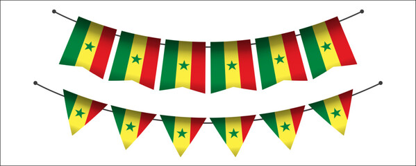 Obraz premium Senegal flag decoration isolated template collection