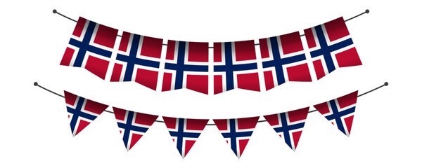 Obraz premium Norway flag decoration isolated template collection