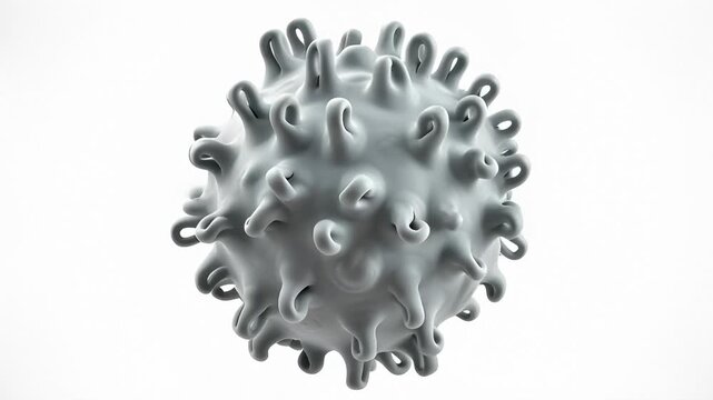 Microscopic View of a White Blood Cell Circulating in the Body, Scientific Animation