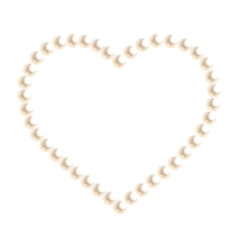 Obraz premium Heart Pearl frame, transparent, isolated