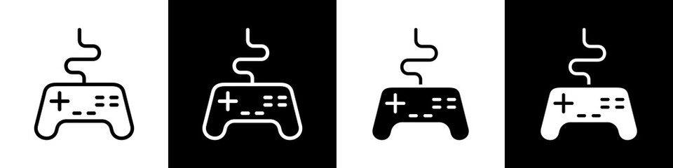 Game controller black and white icon design concept © okta