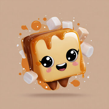 Cute vector mascote macdoal art illustration toffee sweet