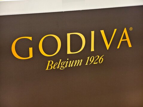 Paris,France-Oct.6th 2025: GODIVA company brand logo 
