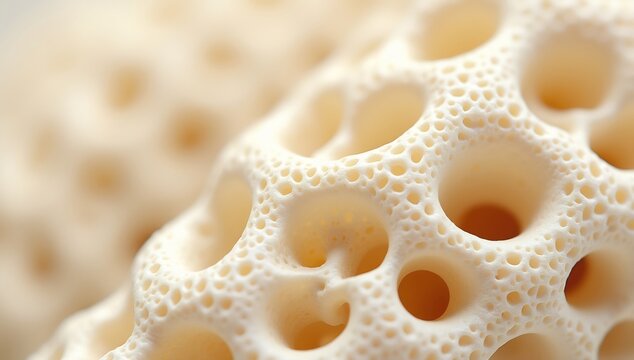 Close Up Macro Shot of Porous Natural Material Texture.