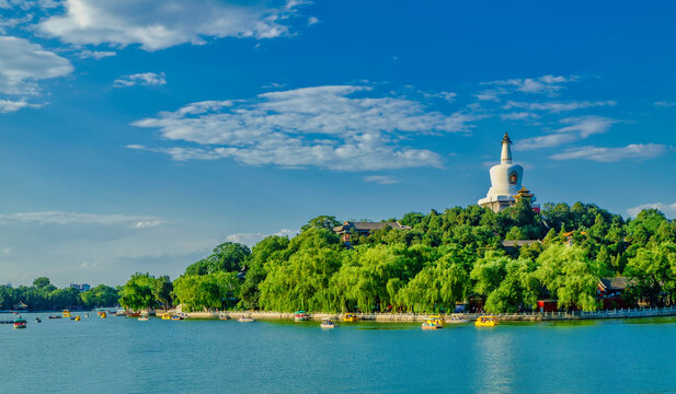 Visiting the white pagoda, beihai park