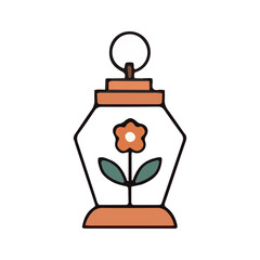 Obraz premium Decorative Flower Lantern Icon