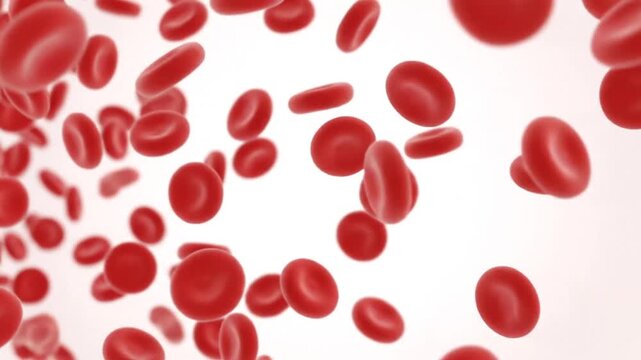Observing Red Blood Cells in Liquid Flow in Gentle Movement