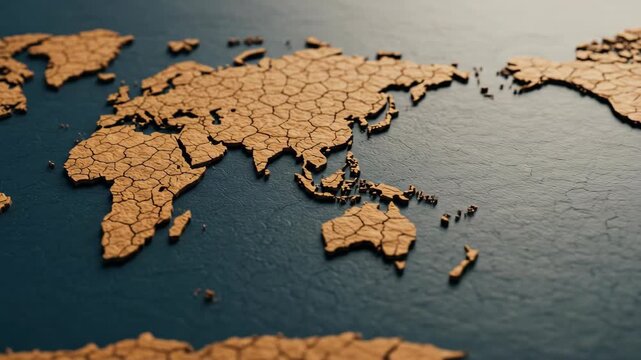 Wooden World Map - A Detailed and Artistic Representation.
