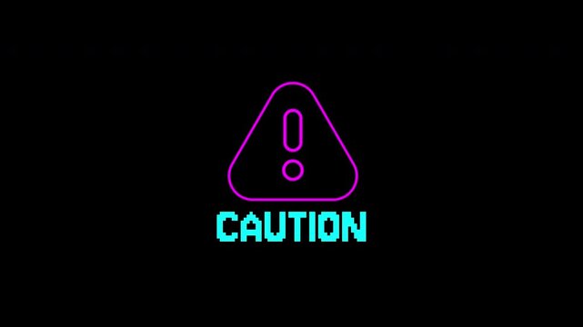 Warning sign alert signal suitable for safety posters, hazard signage, workplace safety presentations, construction sites, and industrial environments emphasizing caution.