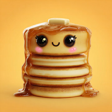 Cute vector mascote macdoal art illustration pancake