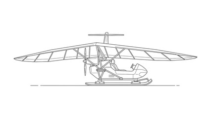 Vintage Aircraft Blueprint: A detailed line drawing showcases the design of a vintage seaplane, ready to take flight.