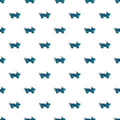 Repeating blue quad bike atvs forming a continuous vehicle pattern © nsit0108