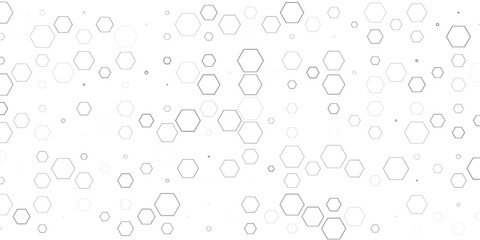 Hexagon grid pattern on transparent background. geometric flat honeycomb textures, seamless hexagonal mesh backgrounds, digital technology , and futuristic layouts © sub