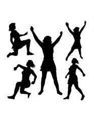 Obraz premium Woman activity silhouette