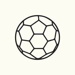 Fototapeta premium Minimalist Soccer Ball Line Art Vector Icon For The Beautiful Game