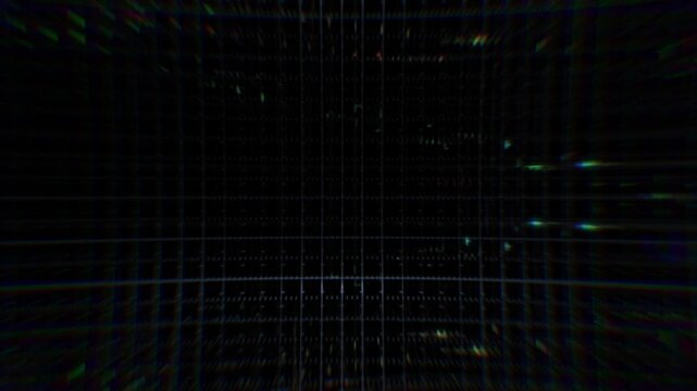Futuristic Geometric Glitch Overlay Digital Tech Distortion Effect.