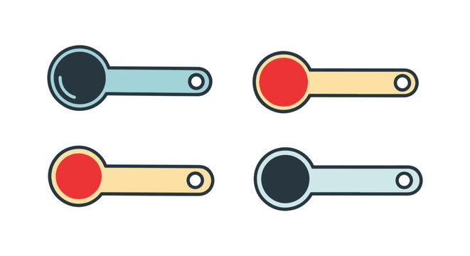 Measuring Spoon Line art creative modern abstract illustration