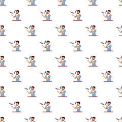 Bartender performing flair bartending juggling a cocktail shaker and a bottle in a repeating pattern