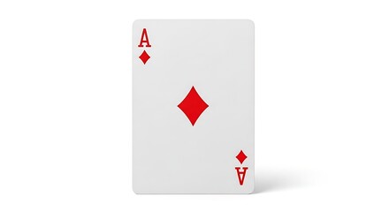 Obraz premium A detailed look at the iconic ace of diamonds playing card with its distinctive red suit symbol
