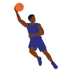 Basketball Player Layup Illustration © Mugu Design