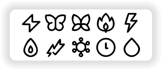 Sustainability and Ecology Symbol Vector Icon Collection