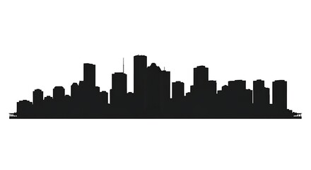 Fototapeta premium City skyline silhouette