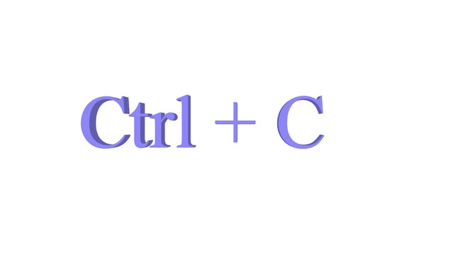 Ctrl C Keyboard Shortcut Copy Command, Digital Technology Concept