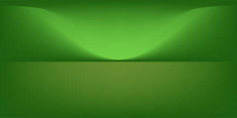 Fototapeta premium Abstract gradient podium background. Empty green 3D studio background. Clean scene for product presentation mockup template. eps 10