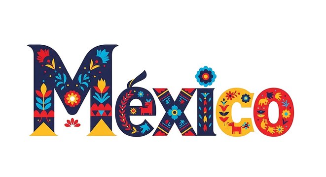 Decorative word mexico