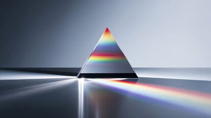Fototapeta premium Crystal Prism Refracting White Light Into a Rainbow Spectrum