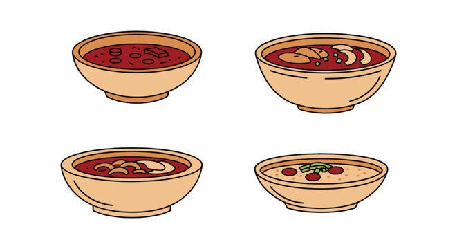 Menudo Bowl Line art vector minimal artistic abstract