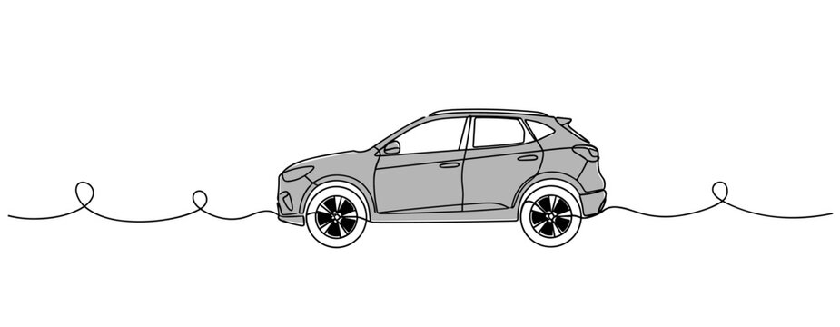 Compact crossover vehicle shown in side profile on white background