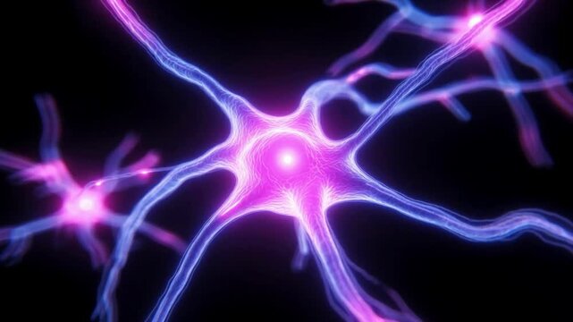 Electric Neural Symphony: An abstract representation of neurons in a symphony of light and energy, illustrating the intricate workings of the mind.