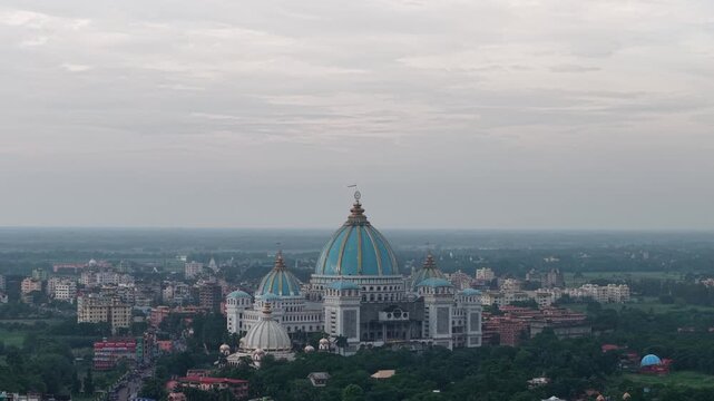 Aerial View of ISKCON Temple Mayapur in West Bengal India