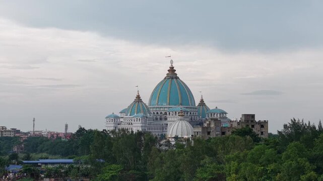 Aerial View of ISKCON Temple Mayapur in West Bengal India