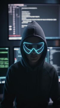 Anonymous Hacker Mask Cybercrime Concept Scene
