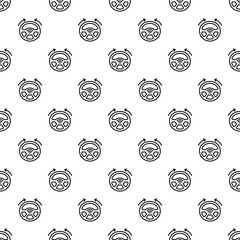 Concept of self driving vehicle technology with smart steering wheel icons