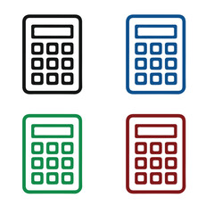 Calculator Icon – Finance Accounting Flat Vector Illustration