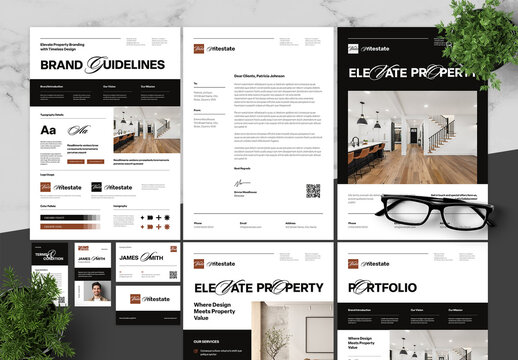 Brown And Black Brand Guidline Real Estate
