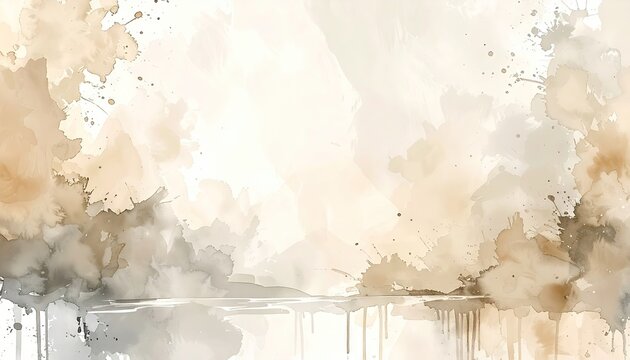 Abstract watercolor artwork with muted earth tones and soft, diffused light