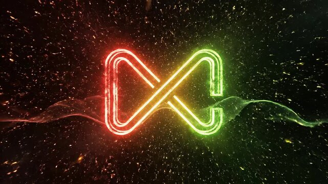 Abstract Juneteenth Freedom Day Animation With Light Streak Typography And Glowing Particles