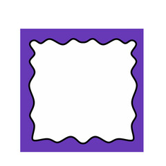 Obraz premium Rectangle Wavy Border Frame